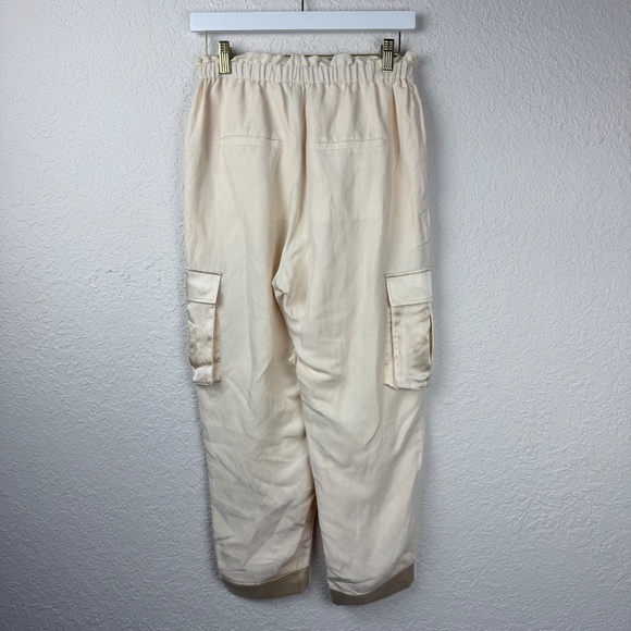 Cami Nyc Womens Harley Linen Silk Ceramic Cargo Pants - Picture 4 of 16